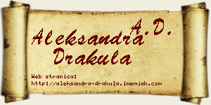 Aleksandra Drakula vizit kartica